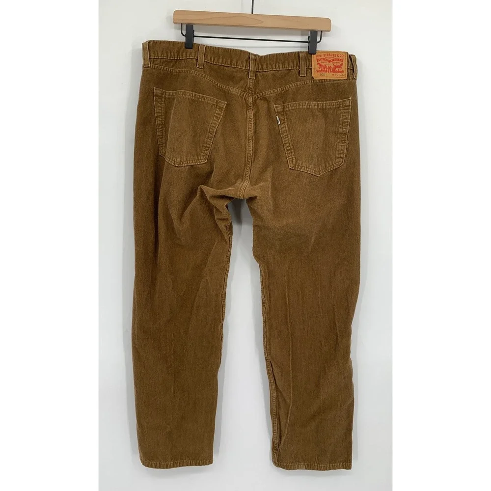 Levis 505 Corduroy Pants Mens 40x32 Brown Straight Leg Stretch Casual Fall